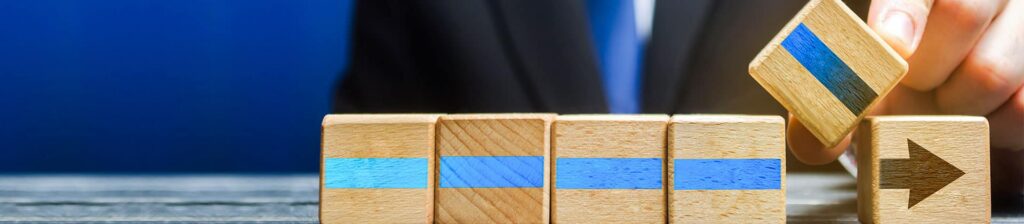 Risikoreduktion - unterbrochener Pfeil