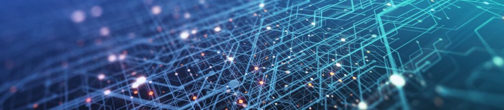 Digitales Netzwerk als Sinnbild für Digitalisierung und Lean