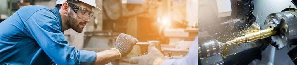 Mann in der Produktion - OEE Lean und Digital
